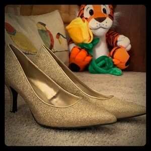 Golden Sparkly Shoes